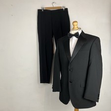 Marks and Spencer Tuxedo Dinner Suit 2 Piece Men's 38R Black 34W 31L Trousers