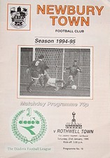 Newbury Town gegen Rothwell Town 21.1.1995 FA Trophäe - 1. Runde #SEHR GUTER ZUSTAND#