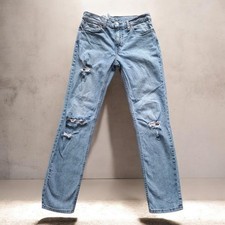 Levis Mens 511 Light Wash Distressed Slim Den...