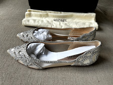 Women's Wedding Style Pointed Toe Flat, Ivory, Size 8