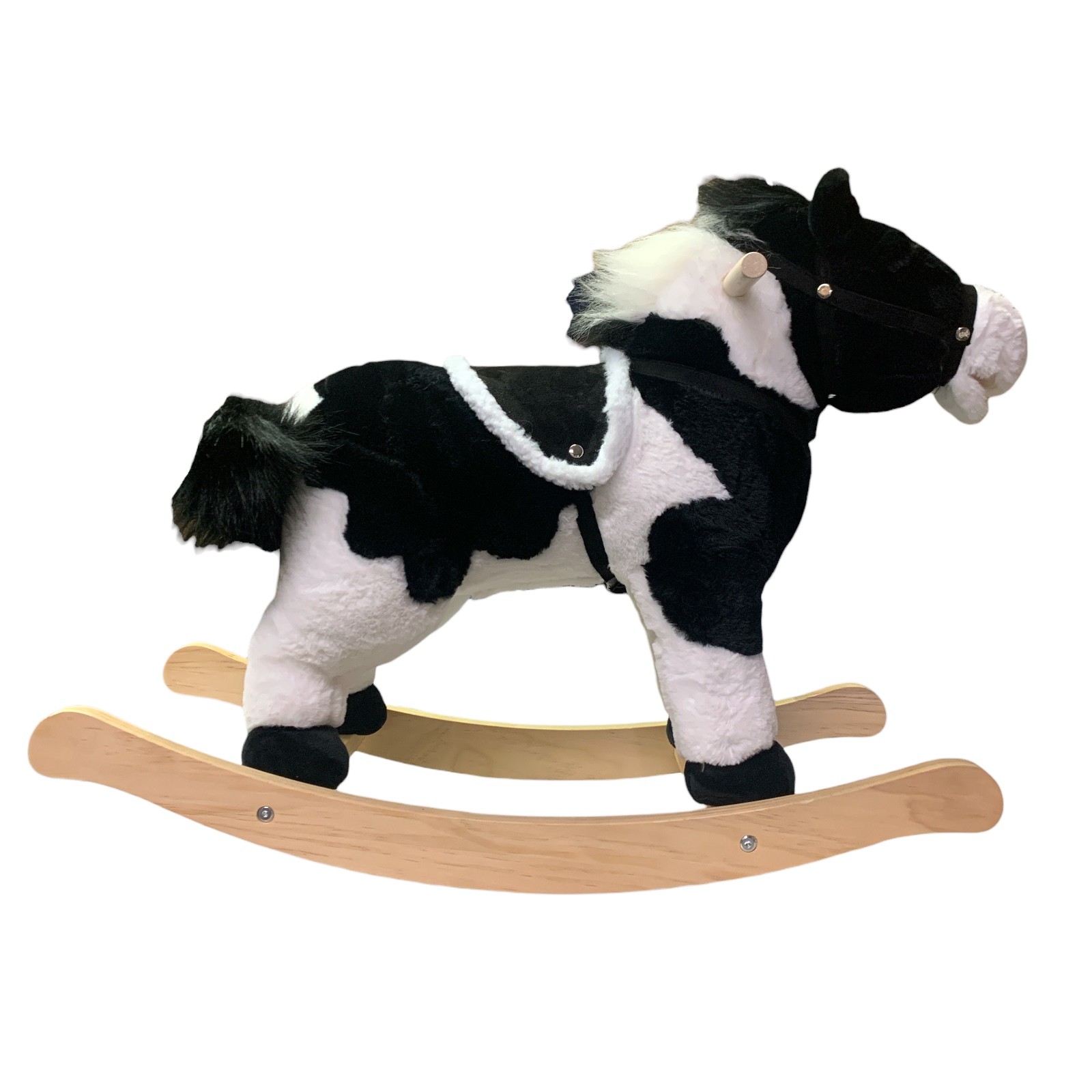 Участники отмечают 22 Плюшевых анимированных лошадки-качалки со звуками Черно-белые 14490₽