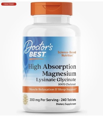 Doctor's Best High Absorption Magnesium 240 Count (Pack of 1)