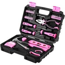 Pink Tool Kit： Tool Set Pink Hand Tool Kit DIY for Women 42 Pieces Ladies Tool