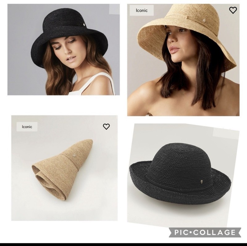 Helen Kaminski Women's brown Hand Crocheted Raffia Wide Brim Sun Hat