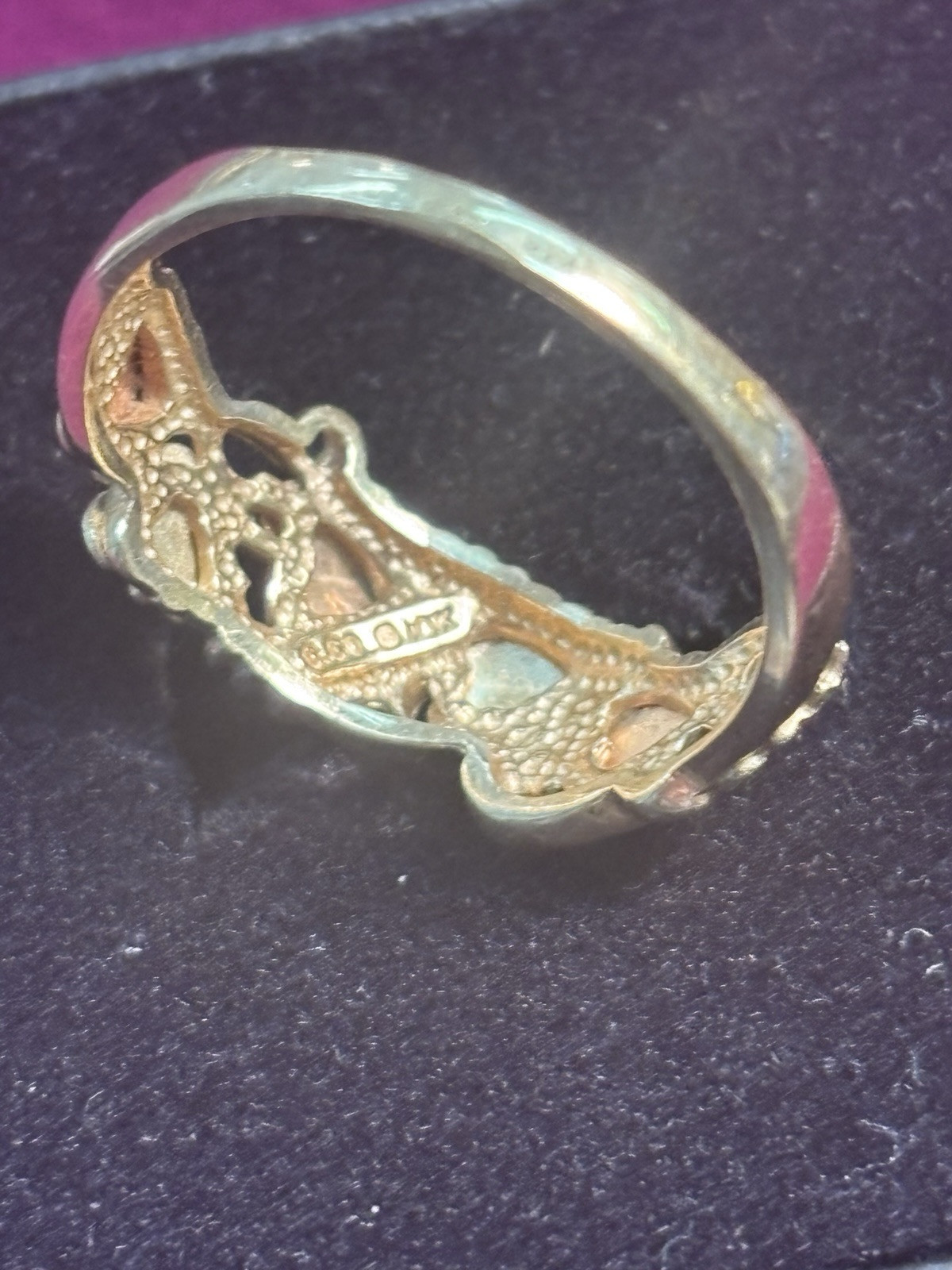 Solid 10k gold Leaf Ring Size 9.5 - image 4