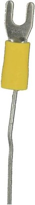 Metra YVST8 12-10Ga #8 Yellow Vinyl Spade Terminals