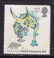 GB 1991 Triceratops 37p Mint No Gum SG 1557 VGC