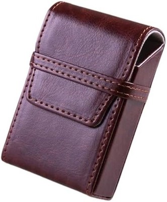 K2Letter PU Leather Cigarette Case Holder Brown Used