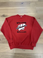 Vintage Wisconsin Badgers Sweatshirt Mens XL Red 1994 Rose Bowl Football