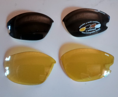 2 pair UVEX Replacement Lenses Polarized Amber, Yellow Safety Glasses