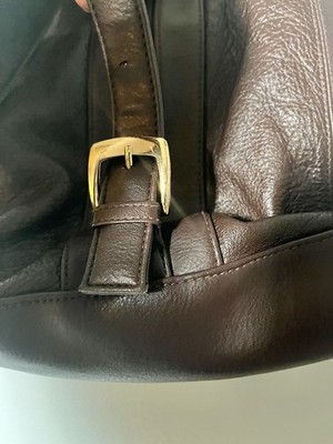 VTG Aurielle Pebbled Brown Leather Backpack Sling Purse Bag  display picture 1