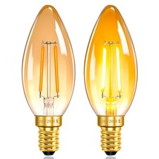 SCNNC C35 E14 LED Vintage Edison Candle Light Bulb 2W Amber 220V Hot White