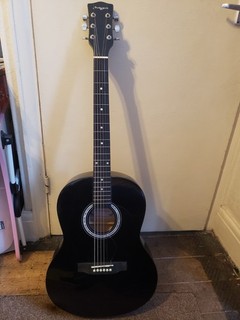 Martin Smith W 100 BK PK schwarz volle Größe Akustikgitarre. Keine Reserve!