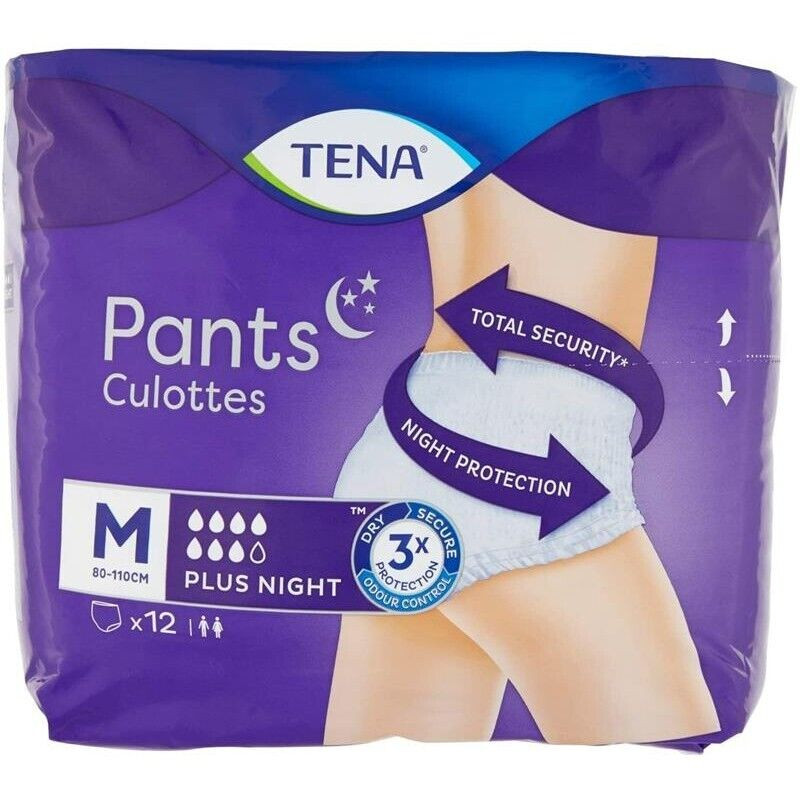 TENA LADY PANTS PLUS NIGHT IN TAGLIA M CONFEZIONE DA 12 PEZZI