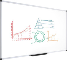 VIZ-PRO Dry Erase Board/Magnetic Whiteboard, 72 X 48 Inches, Large Wall Mounted