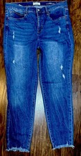 Nicole Miller Soho high-rise skinny ankle distressed women  s size 12