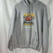Green Bay Packers 2010 NFC Champions Hoodie Mens Large Gray Super Bowl XLV