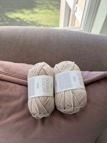 YARN STASH: 13 balls of Sandnes Garn DOUBLE SUNDAY in Marzipan 2321 - product listing photo