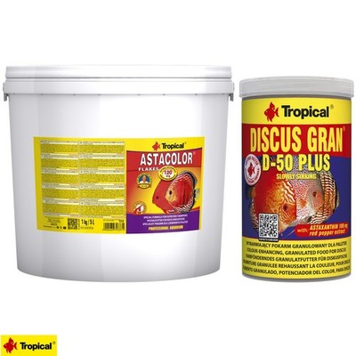 Tropical Astacolor 5L + Discus Gran D-50 Plus 1L Diskus Fischfutter Aquarium