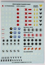 Warhammer 40k Space Marine Transfer Decal Sheet Games Workshop Original