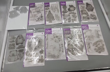 Lot of 9 Clear Photopolymer Christmas Theme Stamp Sets 1 Die Crafters Companion