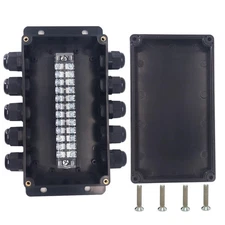 Watertight Junction Box, IP67 Waterproof Electrical Project Box with 12P 15A ...