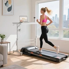 Rolling Stand Up Desk 32" Adjustable Height White Mobile