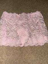 Vintage Victoria Secret Skirted Lace garter Belt Thong Small Y2k Lingerie 00s