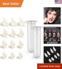 12 Pairs of Realistic Vampire Fangs in 4 Sizes Perfect Halloween Accessories