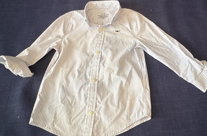 Vineyard Vines Performance Boys 3T Blue/White Striped Long Sleeve Button-Up