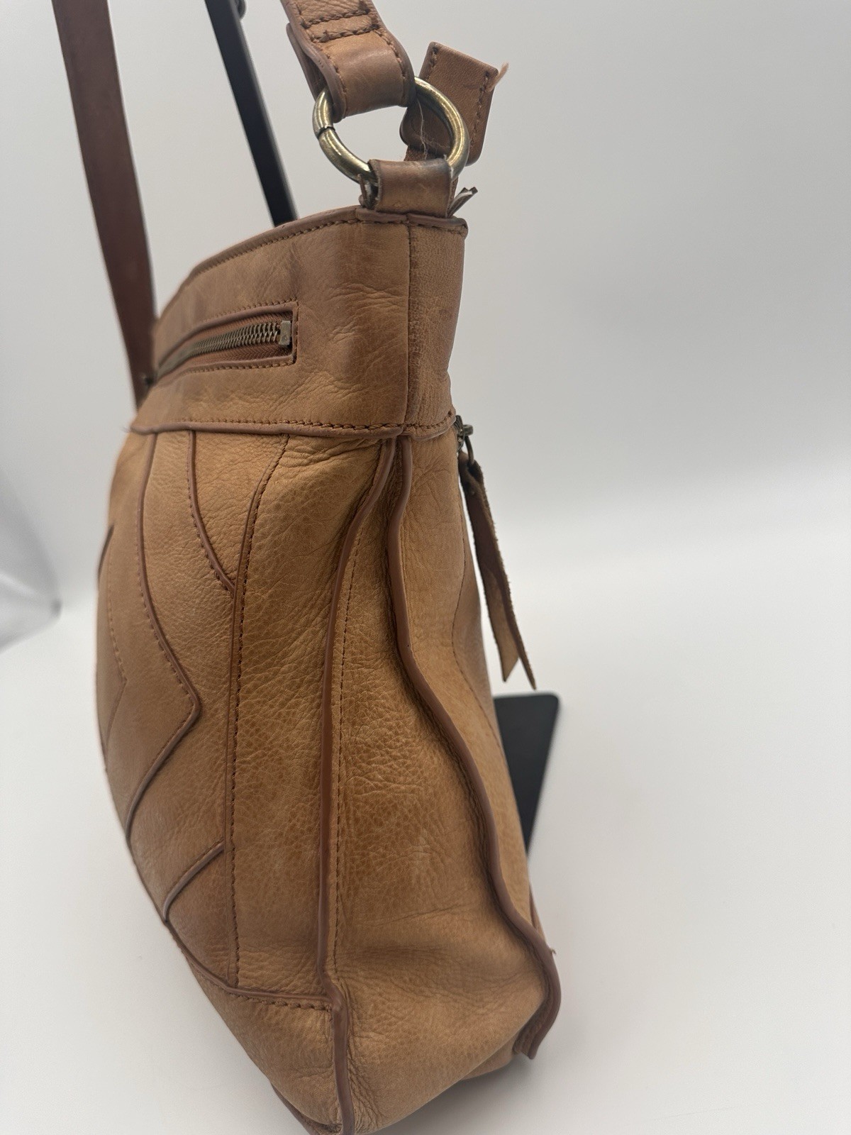 LUCKY BRAND Baldwin Patchwork  Soft Brown Leather… - image 3