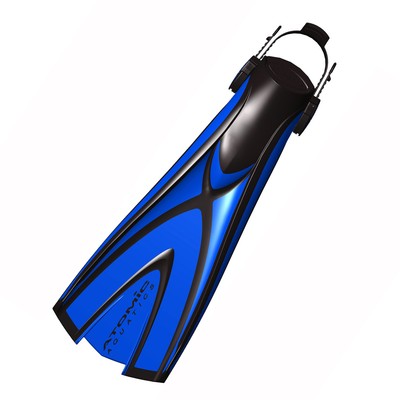 Atomic X1 Scuba Diving Fins, Blue, Large, High-Performance Design