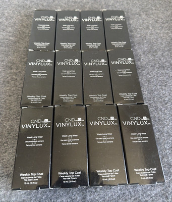 CND Vinylux Weekly Top Coat New In Box 15mL Each Lot Of 12