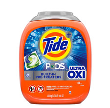 Tide Pods with Ultra Oxi HE Laundry Detergent Pods 104 Count