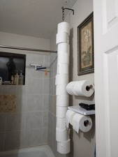 Wall Mounted Hanging Multi 12 Roll Toilet Paper TP Storage Holder