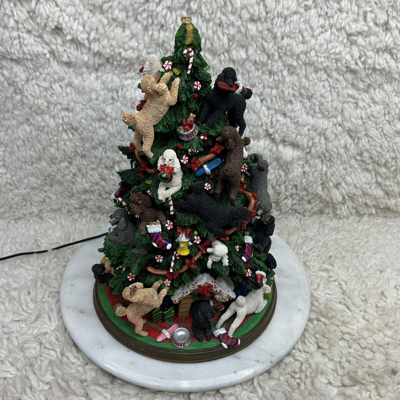 Danbury Mint Poodle Lighted Christmas Tree, Retired Dogs eBay