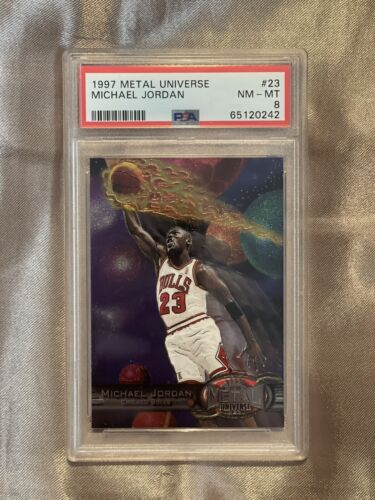 1997-98 Metal Universe #23 Michael Jordan Chicago Bulls HOF PSA 8 - Photo 1/2