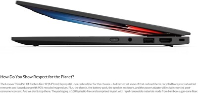 Lenovo Thinkpad X1 Carbon Gen 12 2.8K OLED Ultra 7 165U 32GB 512GB