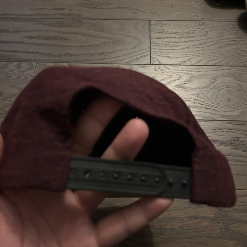ASOS Unrivalled Supply London England Red Maroon Snapback Hat Cap EUC Adjustable - Picture 7 of 11