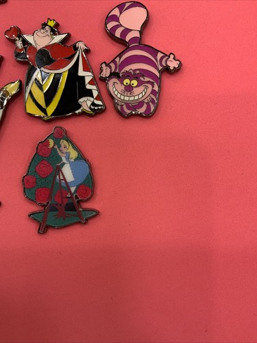 Loungefly Disney Alice Wonderland Mad Hatter Rabbit March Hare Chaser Set 9 Pin - Picture 5 of 5