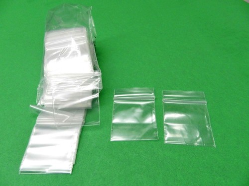 100 Zip Seal Lock Bags 1-1/2" x 1-1/2" Reclosable 2MIL Clear 1.5"x1.5"  Baggies - Picture 1 of 5