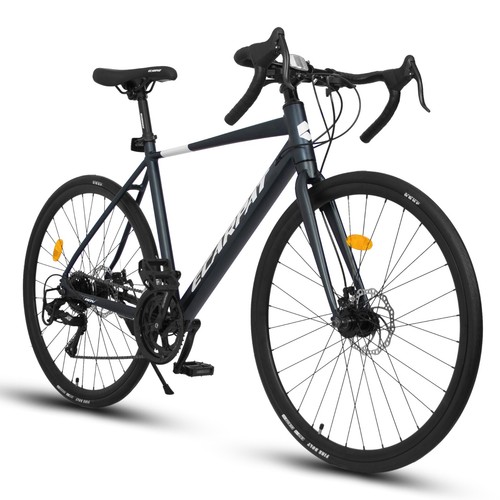 700C Road Bike, 16-Speed Outdoor Bike Disc Brakes, Light Weight Aluminum Frame
