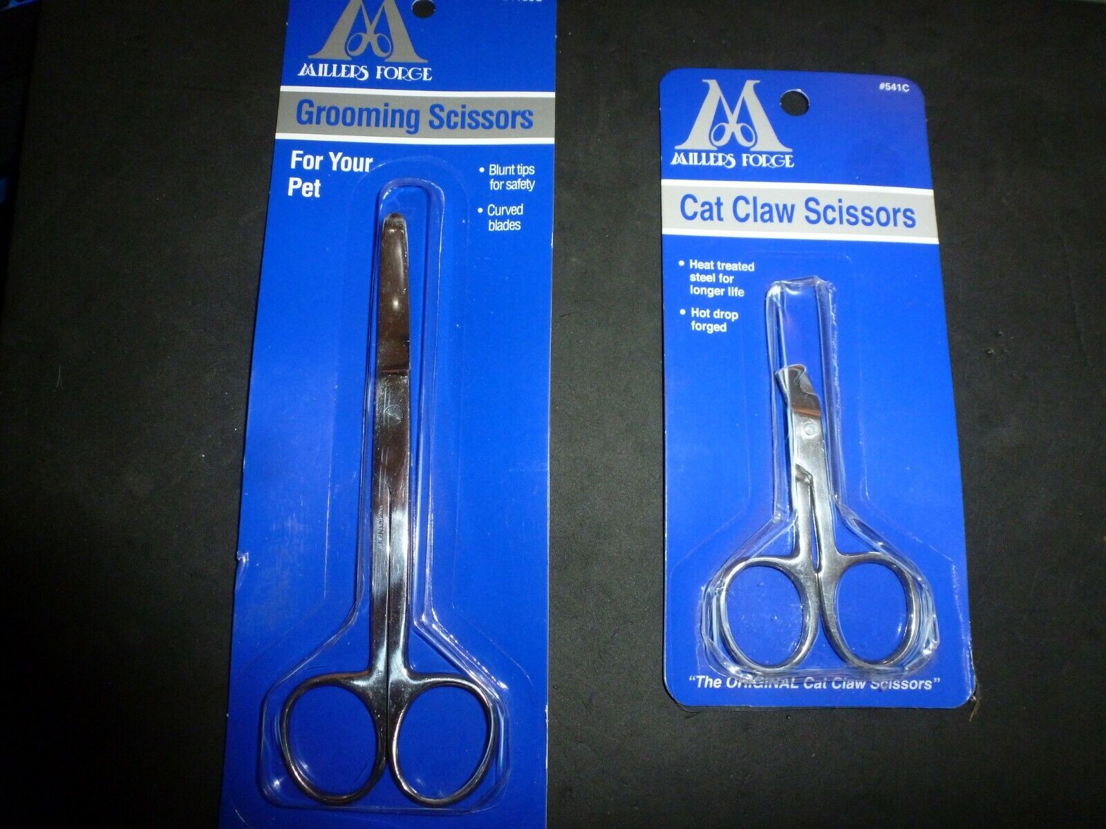 MILLERS FORGE SCISSOR SET {PET GROOMING + CAT CLAW} NEW / SEALED SET USA shipout