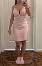 Fashionnova Pink Lace Party Dress