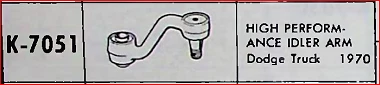 Van Moog Idler Arm DODGE PLYMOUTH B100 B300 PB200 1971-1978 K7051 19290461 - Imagem 2 de 2
