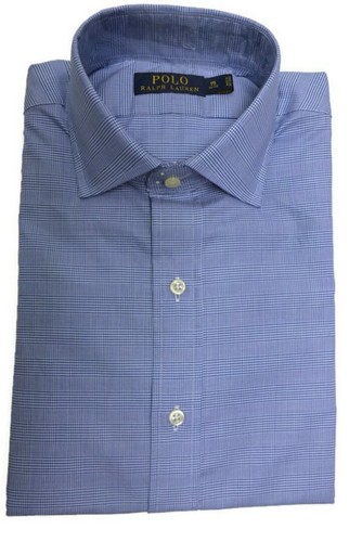 Polo Ralph Lauren Twill Glenplaid Dress Shirt Blue White 15 32 33 Ebay