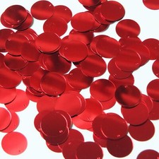 Round Flat Sequin 12mm Top Hole Cherry Red Pink Metallic Paillettes Made in USA