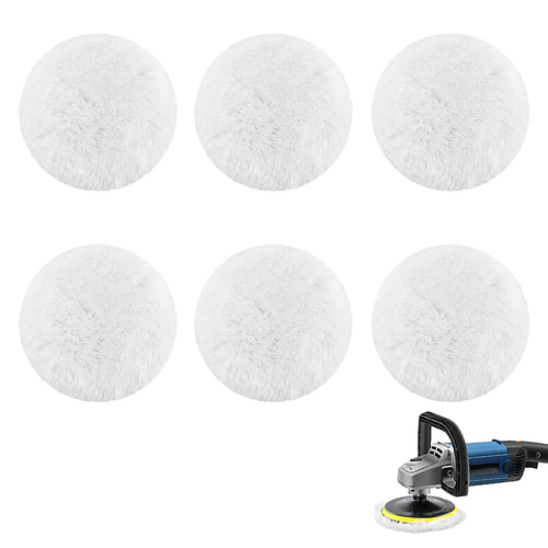 6 PCS Tampone in Lana per Lucidare, 125 Mm Kit Tampone per Lucidatura Lana Autot - Foto 9 di 12