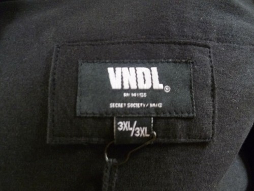 VNDL Men's Vandal Collective Size 3XL Short Sleeve Button Front Black Tee (NEW) - Bild 8 von 8