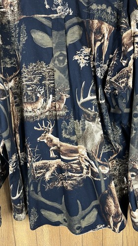 CLEARWATER OUTFITTERS Men’s Deer Buck Black Button Down Long Sleeve Shirt 54” - Picture 8 of 9